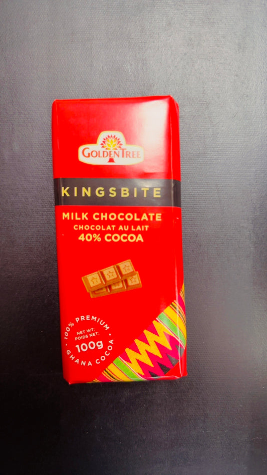 Kingsbite Award Winning Milk Chocolate Bars, 40% Cocoa, All Natural Ethically