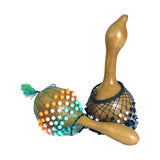 Ghanian Beaded Shekere Gourd Shaker