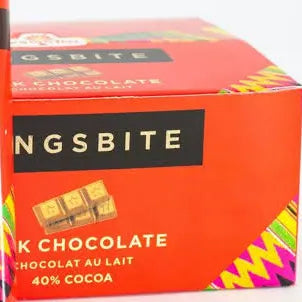 Kingsbite Award Winning Milk Chocolate Bars, 40% Cocoa, All Natural Ethically