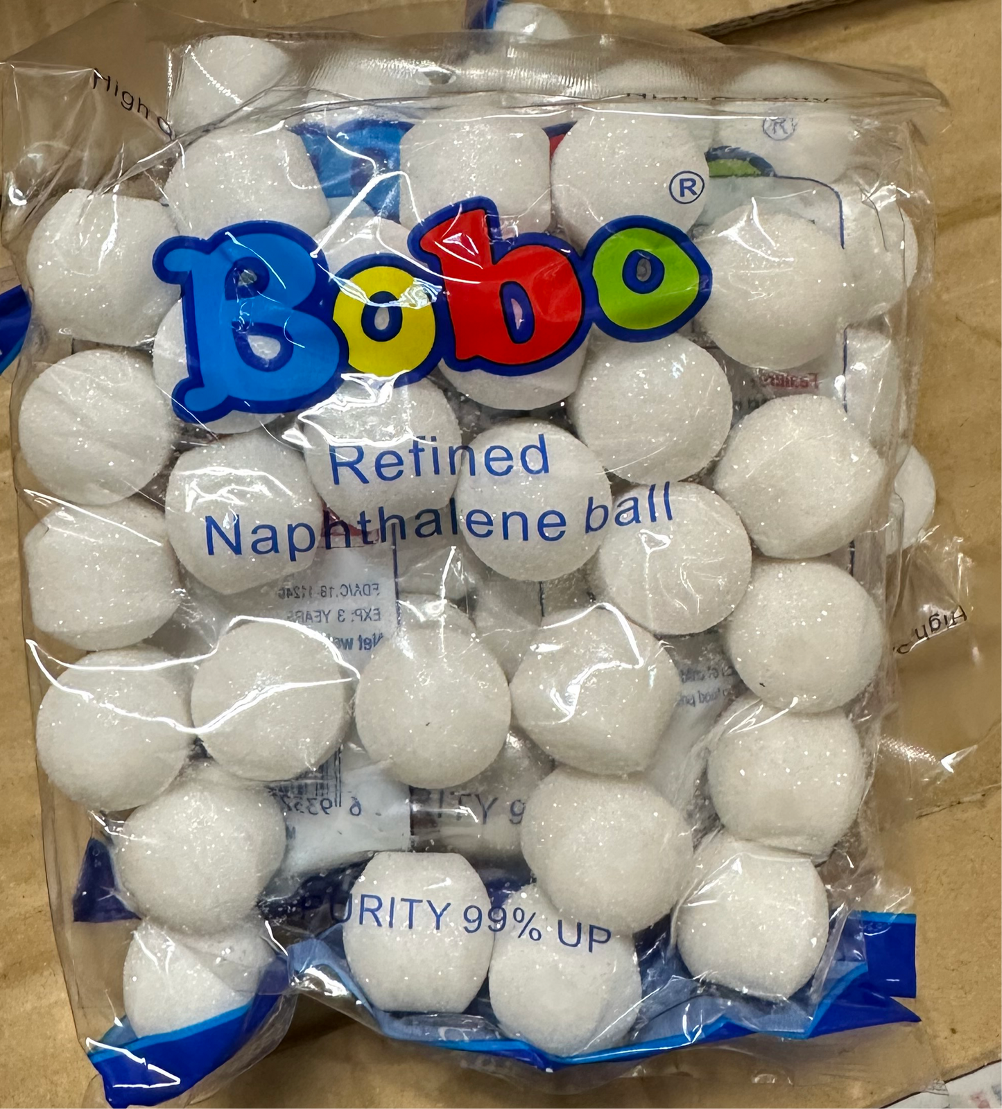 Bobo camphor/ moth balls