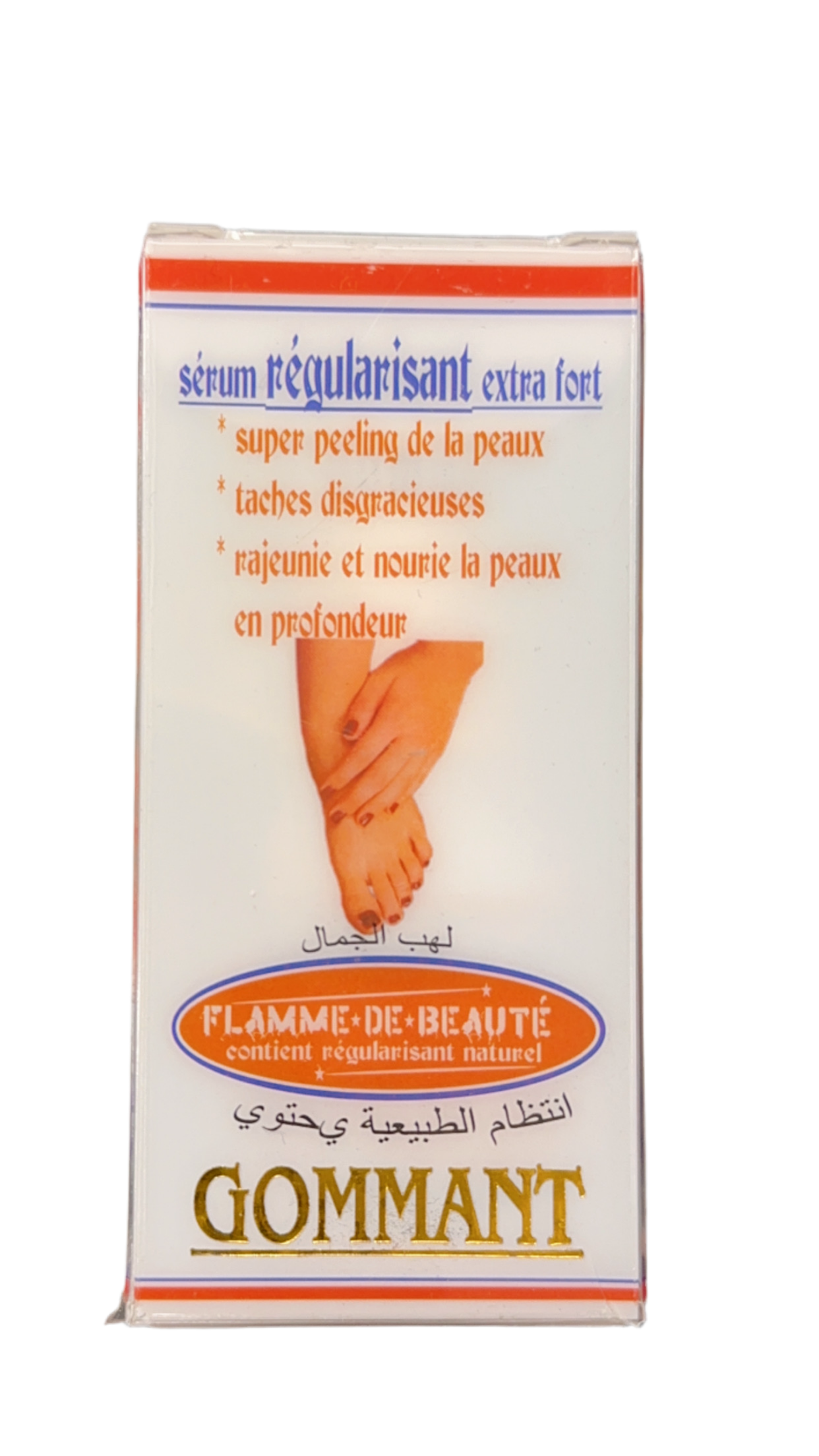 Original Flamme De Beauté Super Peeling Extra Strength Regulating Serum for knuckles and feet.