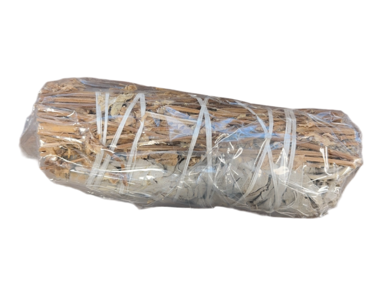 white sage & lemon basil smudge stick"